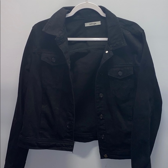 Charlotte russe refuge black jean jacket - Picture 1 of 3